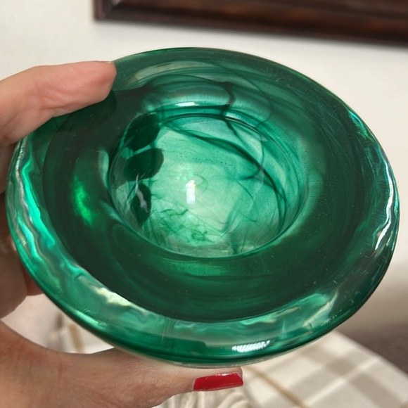Kosta Boda RARE Green Swirl Votive Holders - Picture 2 of 7